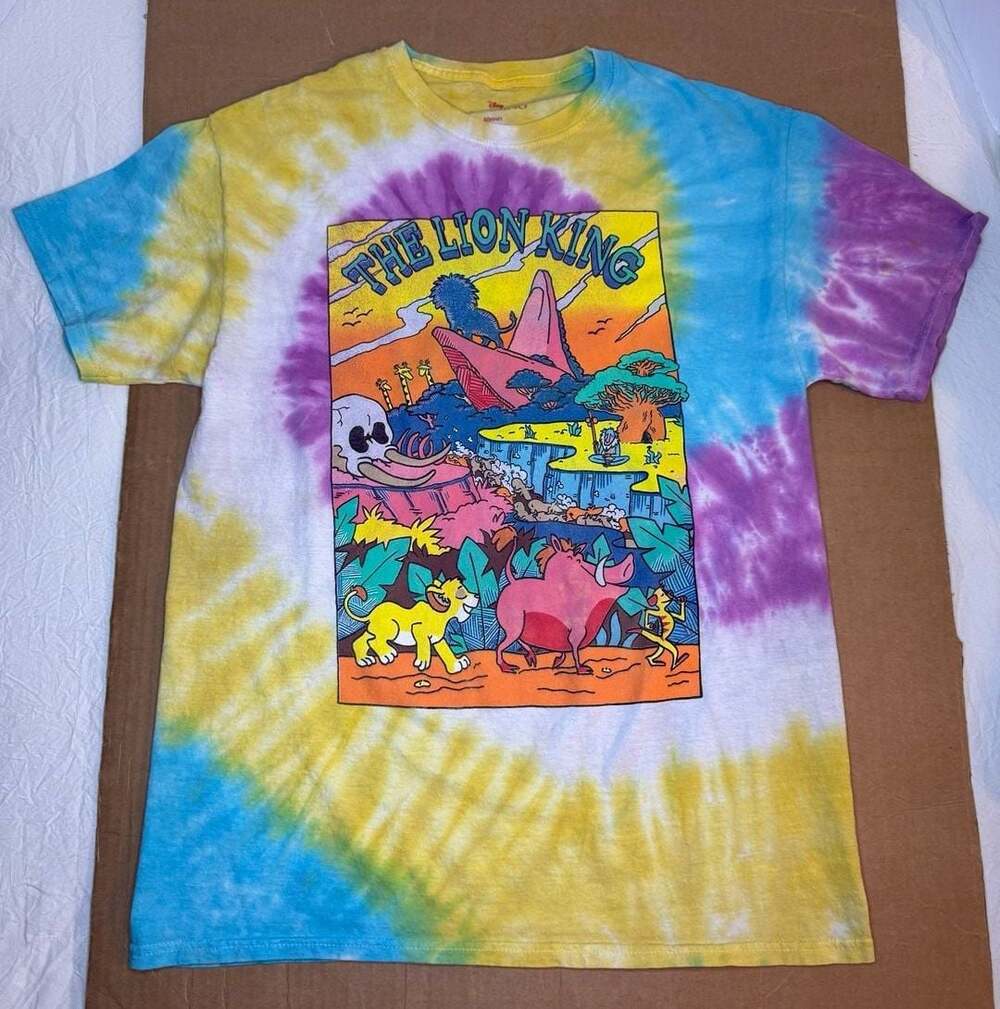 Disney The Lion King Tie Dye Graphic T-Shirt Size M
